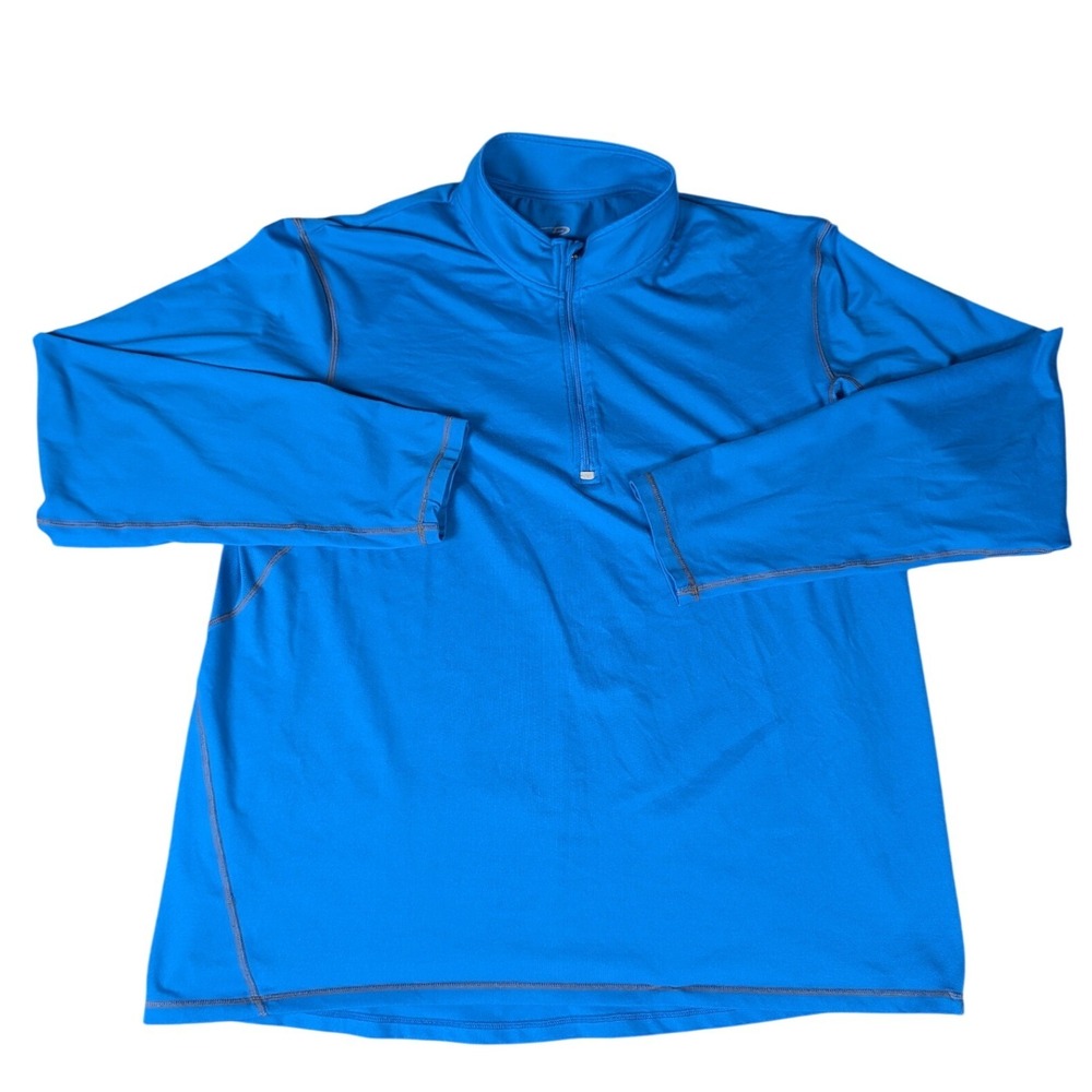 C9 by Champion Mens Blue Quarter Zip Pullover Long Sleeve Active Top XL